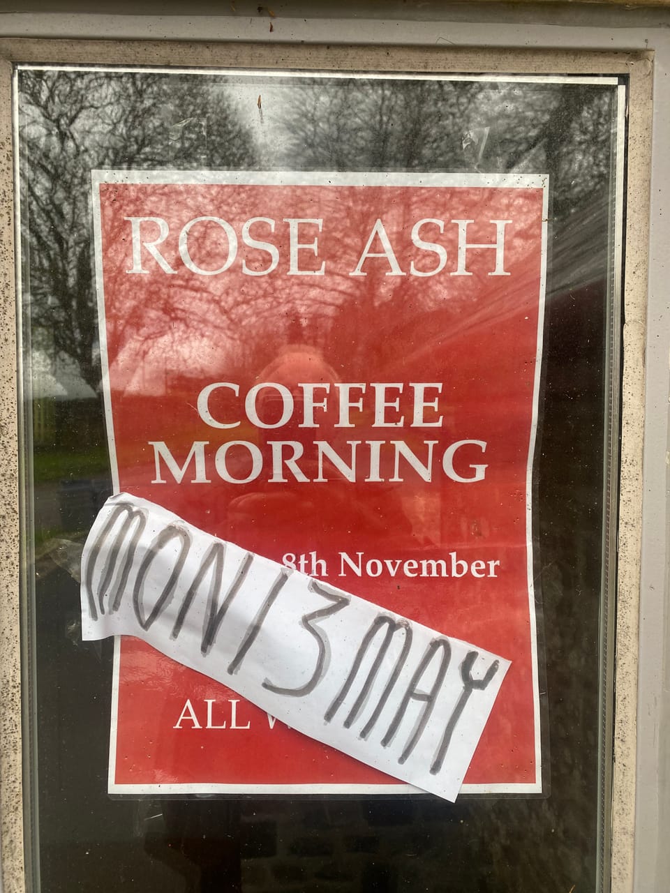 Monday 13th May - Coffee Morning @ Rose Ash Village Hall